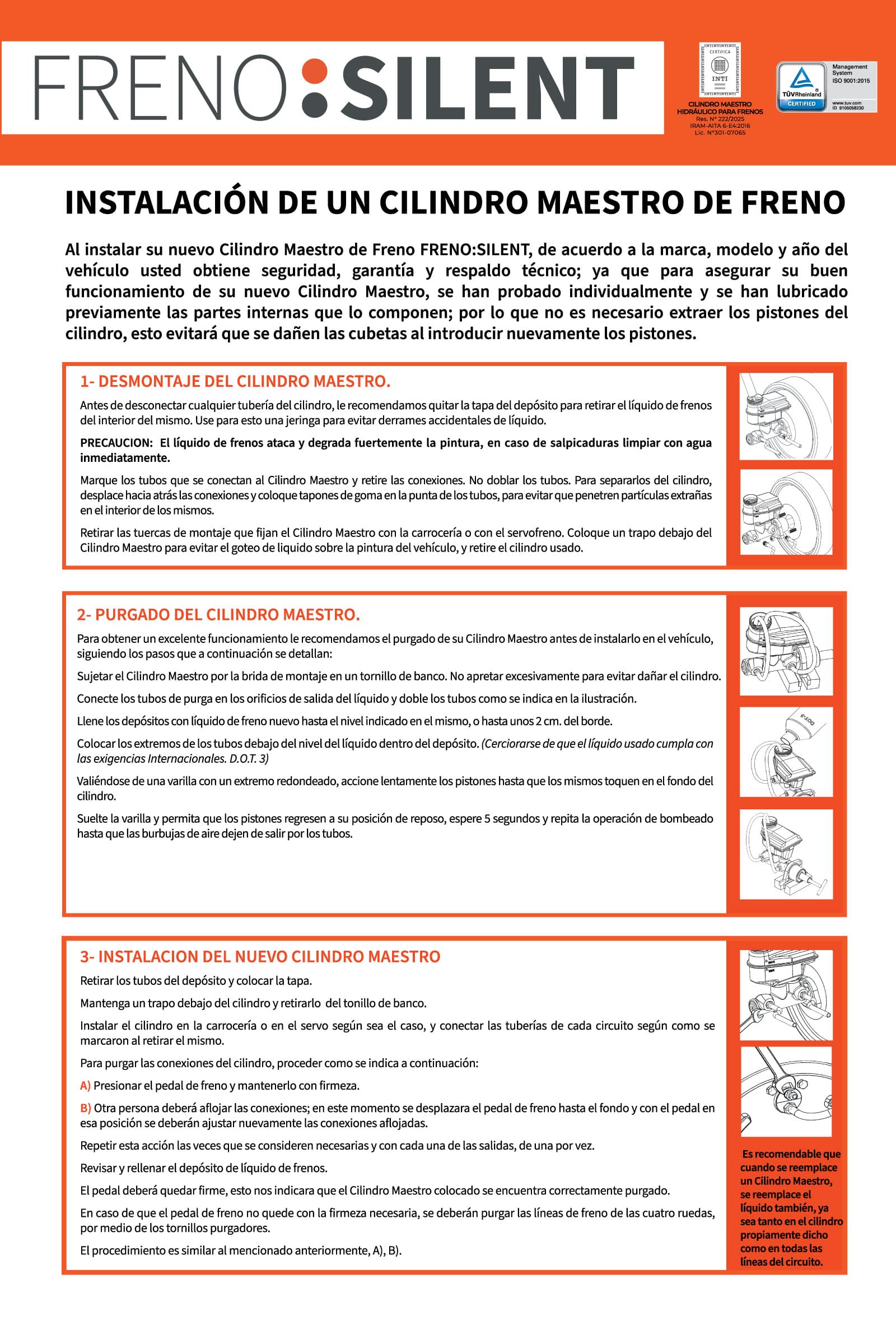 Instructivo técnico de instalación — diagrama y pasos de montaje